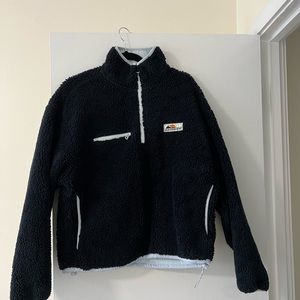 Madhappy Sherpa Fleece Pullover, Color: Navy, Size Small